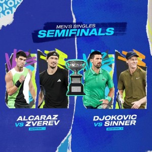 完美体育运营中心-前四种子会师半决赛！澳网上次出现还是四巨头！